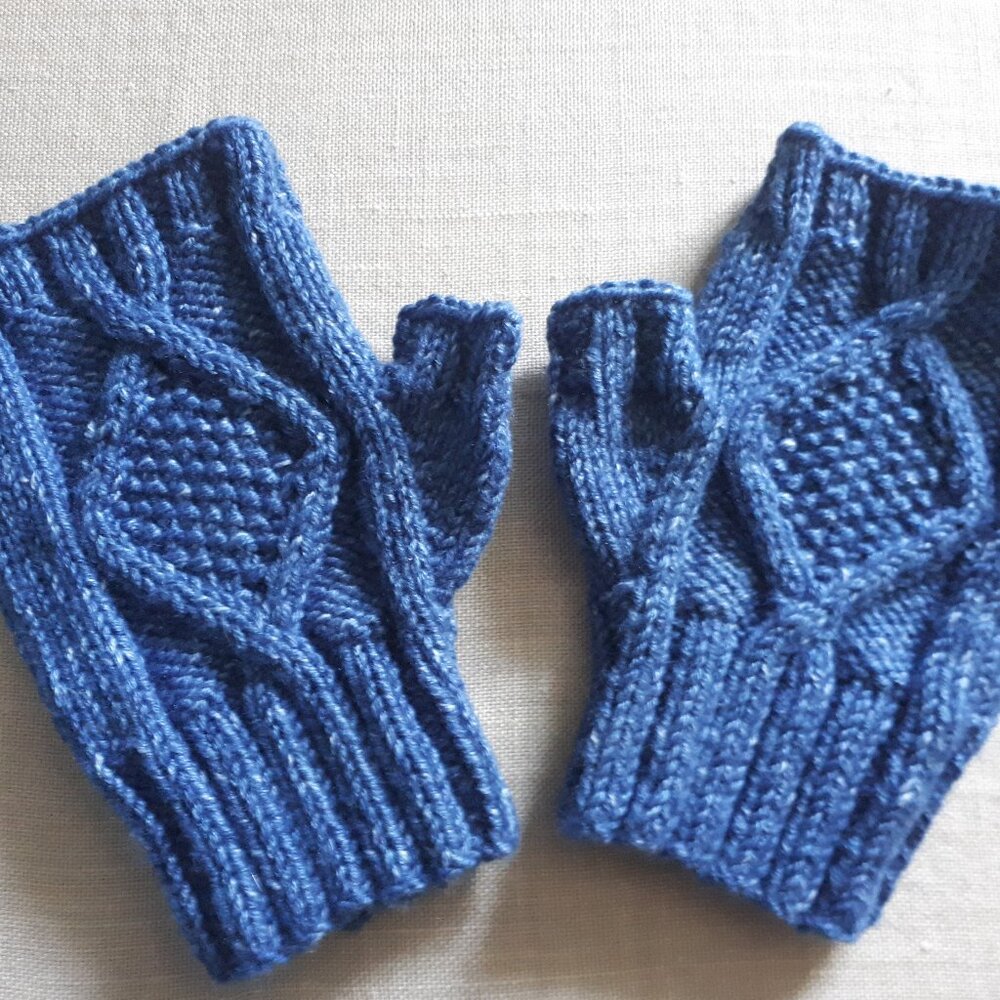 Hand Made OOAK Knitted Boho Fingerless Mitts, NO Fuss Washer / Dryer Safe